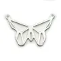 Breloque en argent 925 , en forme de papillon, 20.5 * 12mm x 1pc