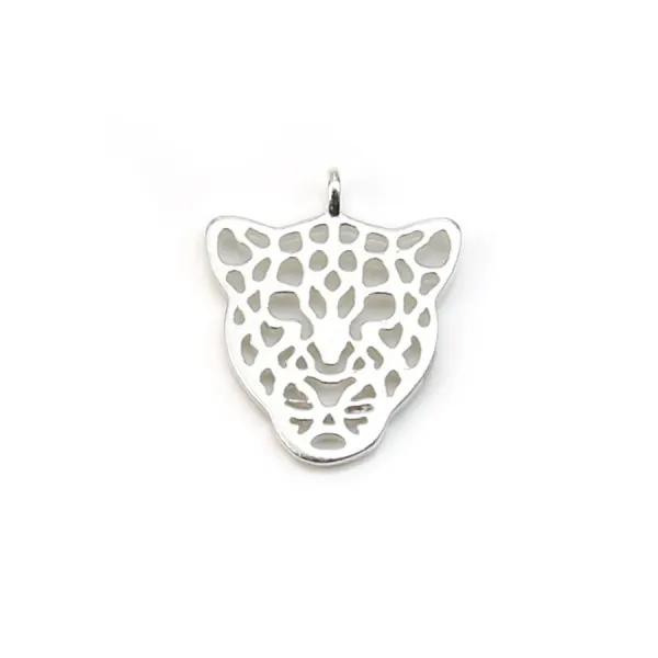 Breloque feuille en argent 925 13x21mm x 1pc