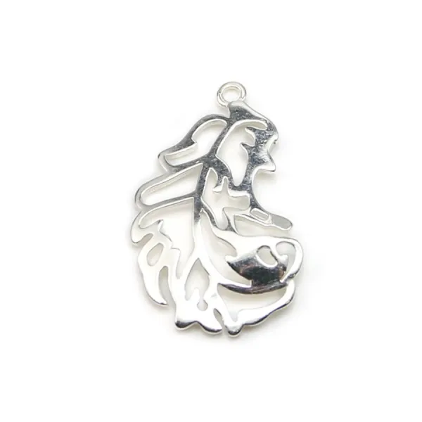Breloque plume en argent 925 24mm x 1pc