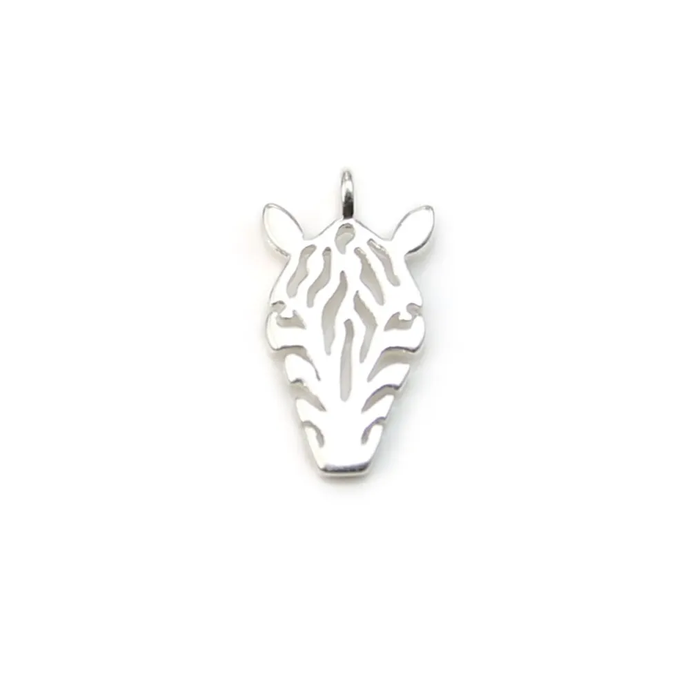 Breloque leopard en argent 925 12x14mm x 1pc