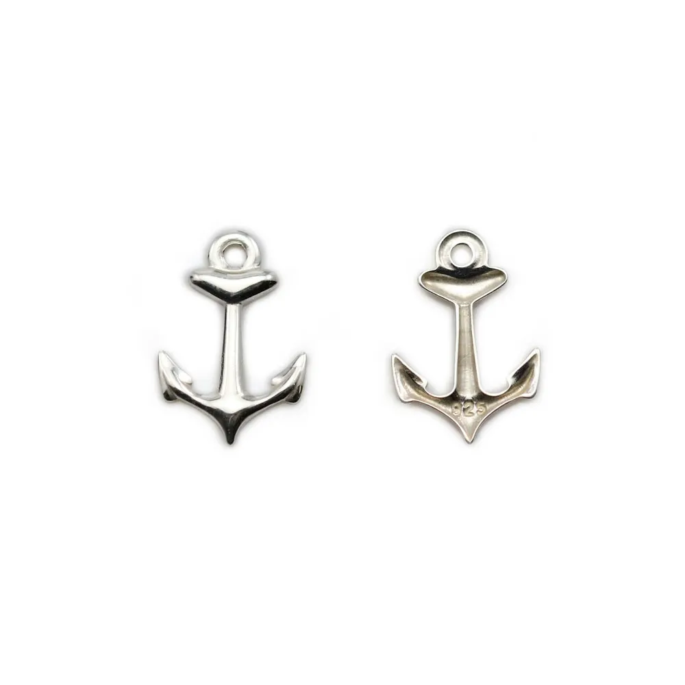 925 sterling silver charm anchor 9x13mm x 2pcs