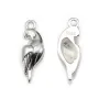 Breloque en argent 925, en forme d'oiseau, 14.5 * 5mm x 1pc