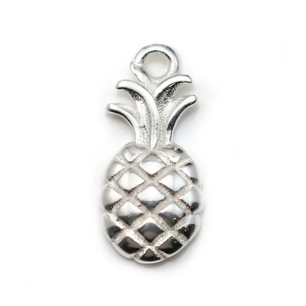 Breloque en argent 925, en forme d'ananas, 6 * 13mm  x 1pc