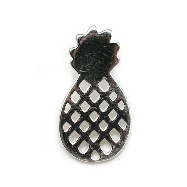 Breloque en argent 925, en forme d'ananas, 9 * 18mm x 1pc