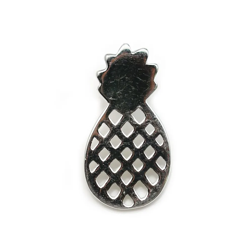 Breloque en argent 925, en forme d'ananas, 9 * 18mm x 1pc