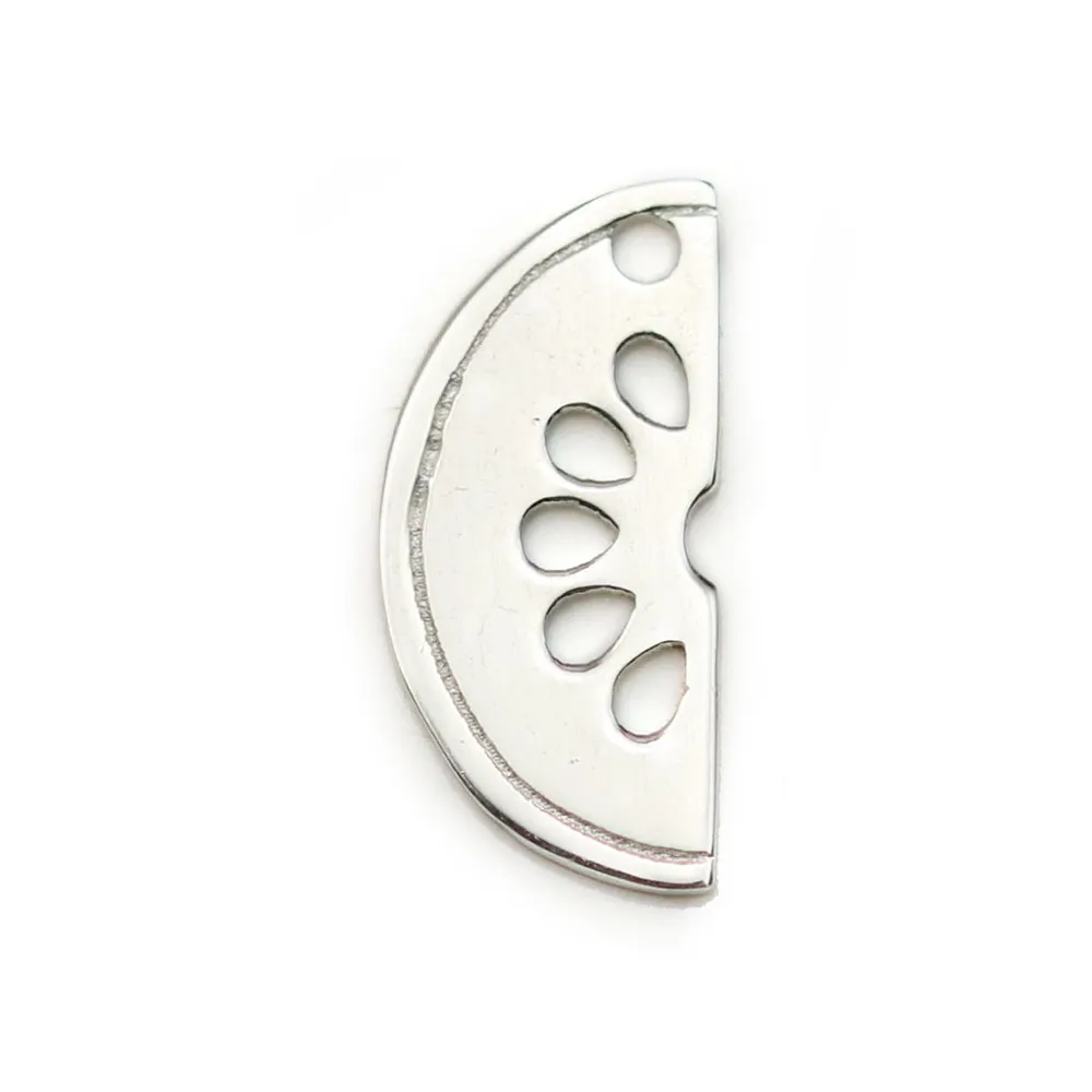 Breloque en argent 925, en forme de pastèque, 13 * 6mm x 1pc