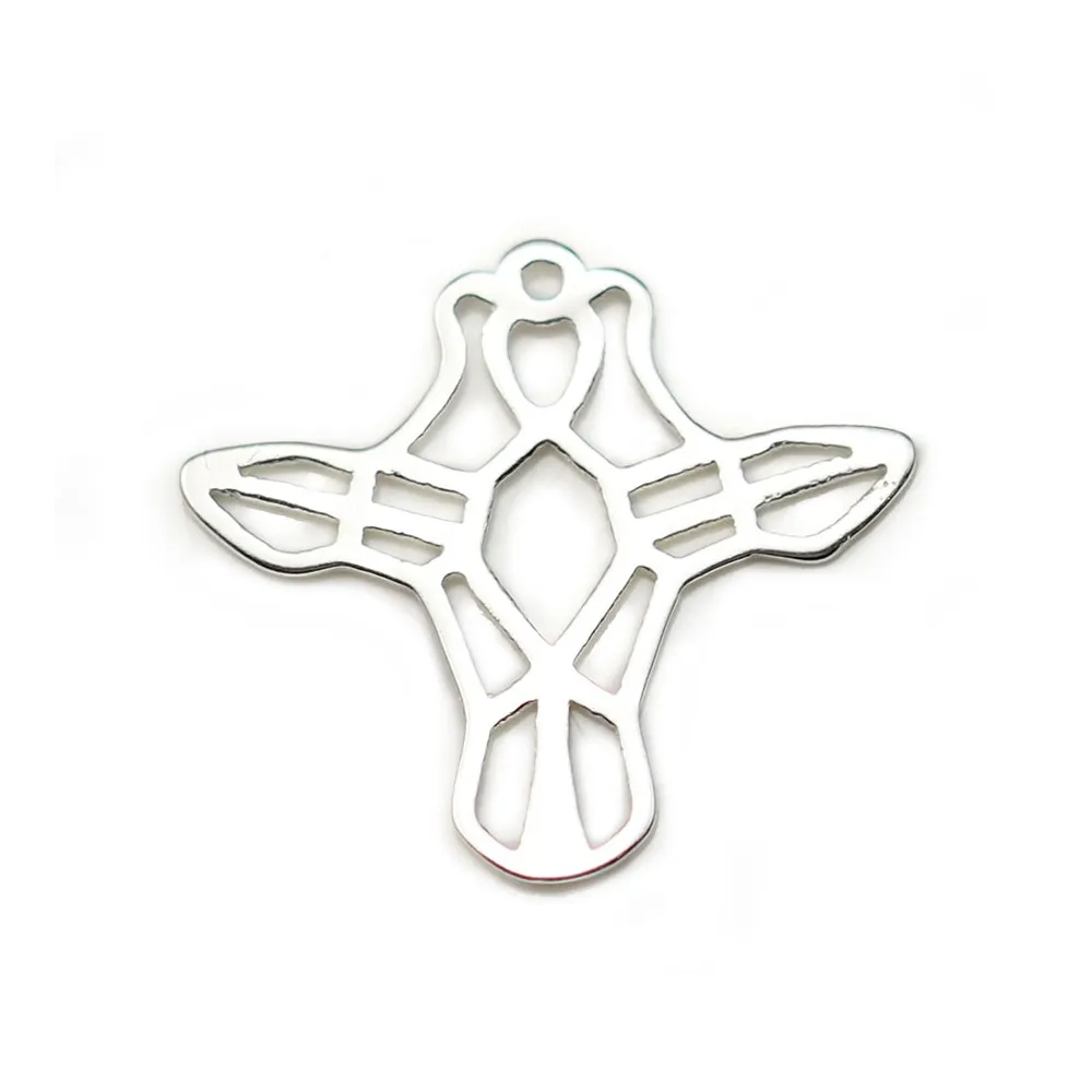 Breloque en argent 925, en forme de buffle, 18 * 20mm x 1pc