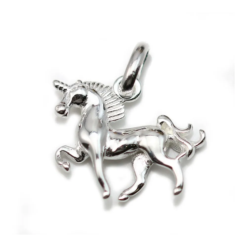 Breloque unicorn  en argent 925 x 1pc
