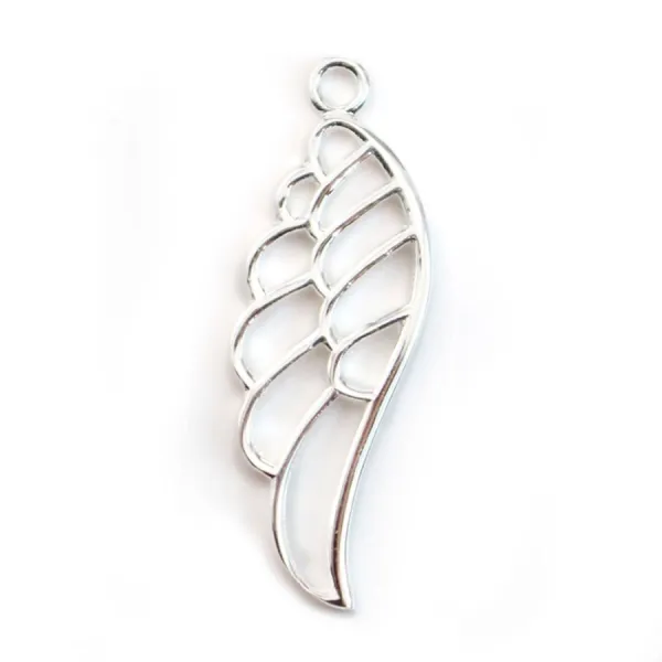 Breloque aile ciselée Argent 925  22 *9 mm x 2 st 