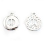 925 sterling Silver peace and love charm 15 mm x1 pcs