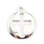 Breloque croix découpée Argent 925 15 mm x 1 pcs