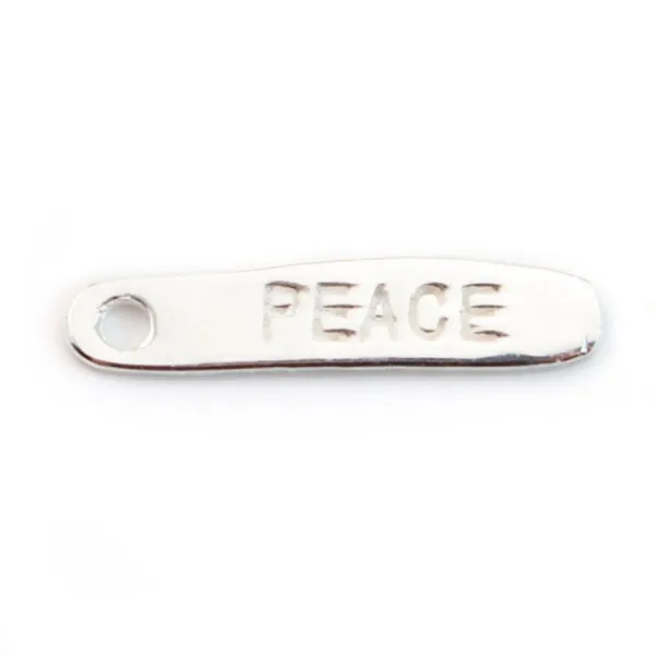 Breloque Peace  Argent 925 19x4mm x 1pc
