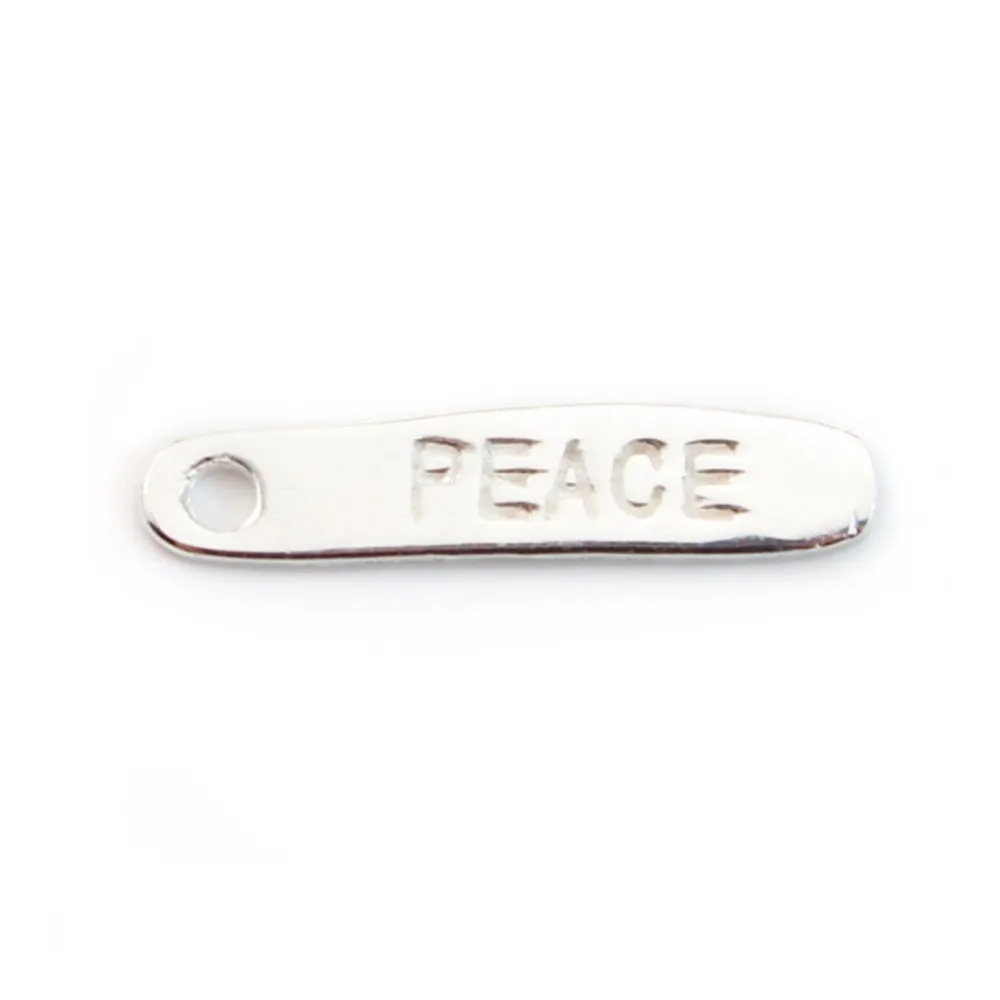 Breloque Peace  Argent 925 19x4mm x 1pc