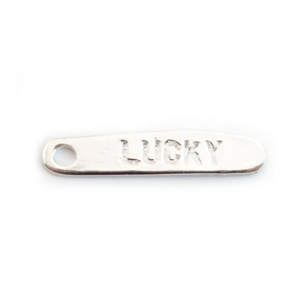 Breloque Lucky Argent 925  19mmx4mm x 2 st 