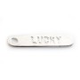 925 Sterling Silver Lucky charm 19mmx4mm x 2pcs 