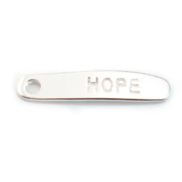 Breloque hope Argent 925 19mm *4 mm x 2pcs