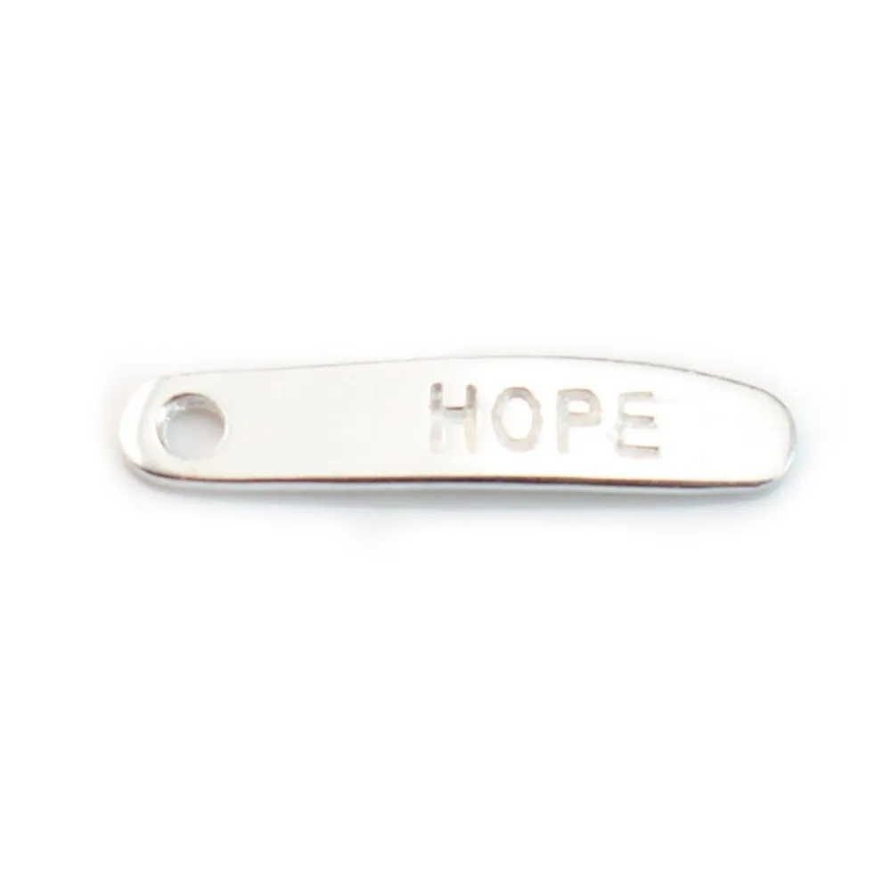 Breloque hope Argent 925 19mm *4 mm x 2pcs