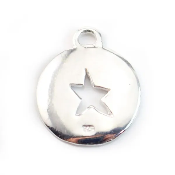 Breloque étoile découpée Argent 925 15 mm x1 pc