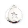 925 Sterling Silver cut star charm 15 mm x1 pcs