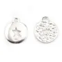 925 Sterling Silver cut star charm 15 mm x1 pcs