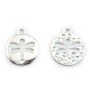 Round cut Dragonfly charm 925 sterling silver 15mm  x 1pc