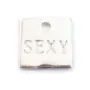 Breloque Carrée Sexy  Argent 925 10mm x 1 pcs