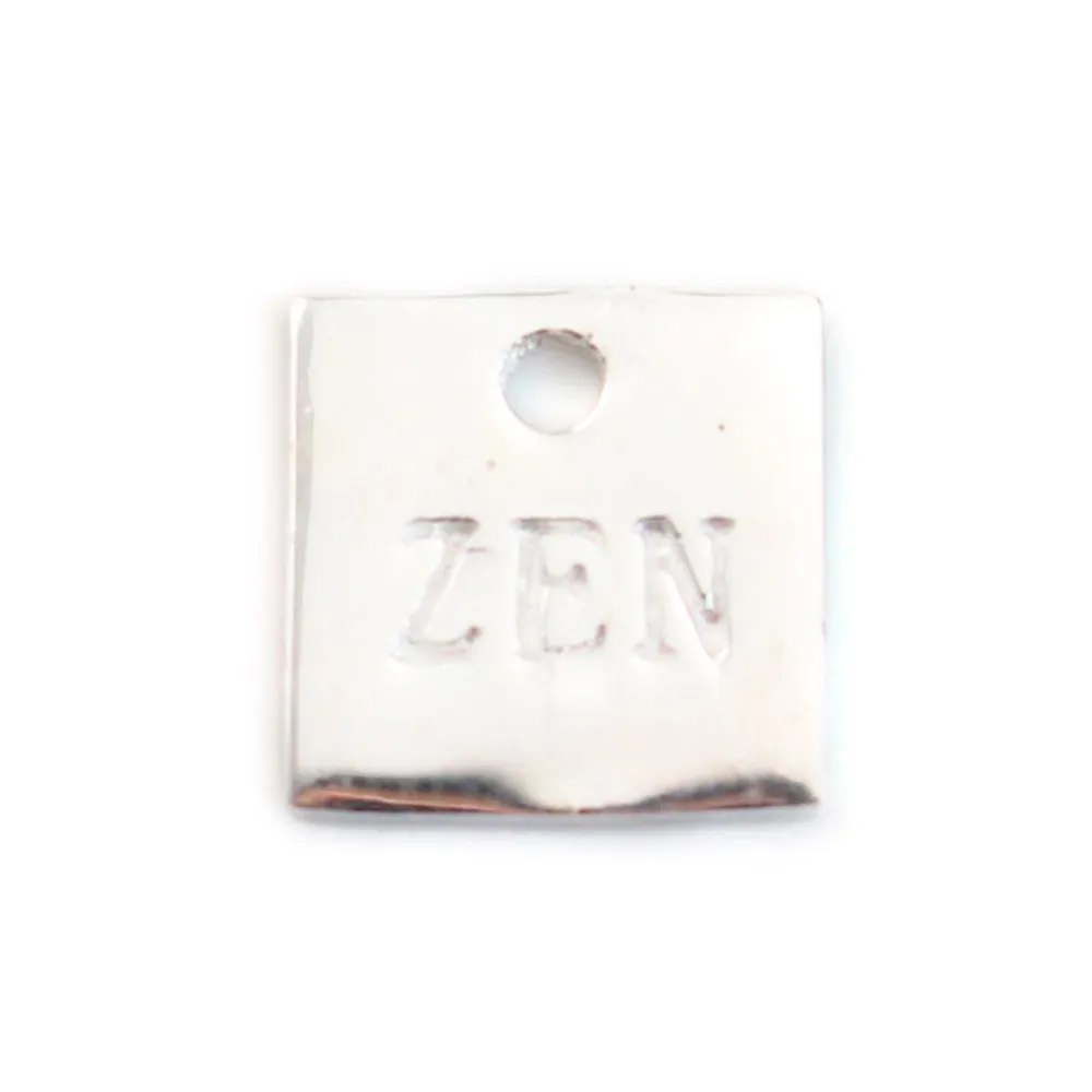 Breloque Carrée ZEN Argent 925 10 mm x 1 pcs 