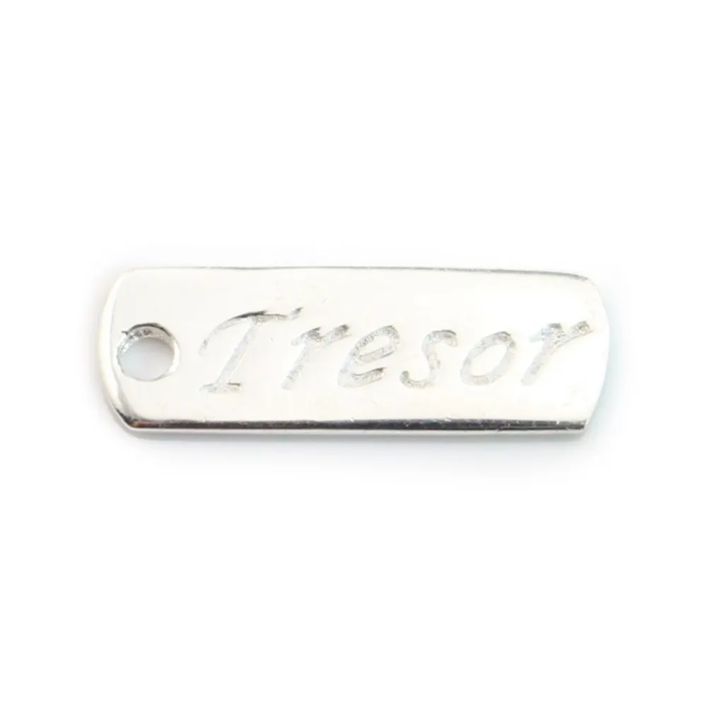 Breloque Tresor Argent 925 17x6mm x 2 st 