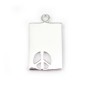 925 Sterling Silver Peace & Love charm 17 *12mm x 1  pcs 