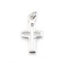Pendentif Croix ajouré , Argent 925,  8x13MM  x 1pc