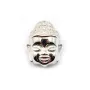 Argent 925 rhodie  pendantif bouddha& zircons 13x10.5MM x 1pc
