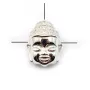 Argent 925 rhodie  pendantif bouddha& zircons 13x10.5MM x 1pc