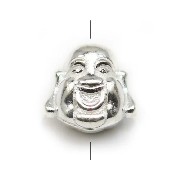 Spacer in 925 silver, in shaped of "Buddha", 11 * 12mm x 1pc