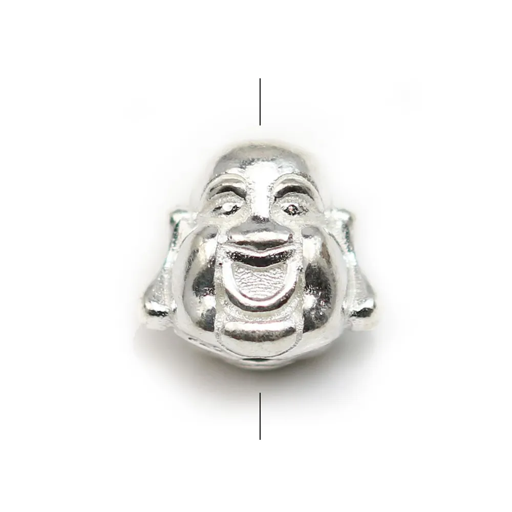 Intercalaire en argent 925, en forme de "Bouddha", 11 * 12mm x 1pc