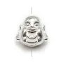 Intercalaire en argent 925, en forme de "Bouddha", 11 * 12mm x 1pc