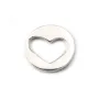 Argent 925 intercalaire coeu 9mm  x 1pc
