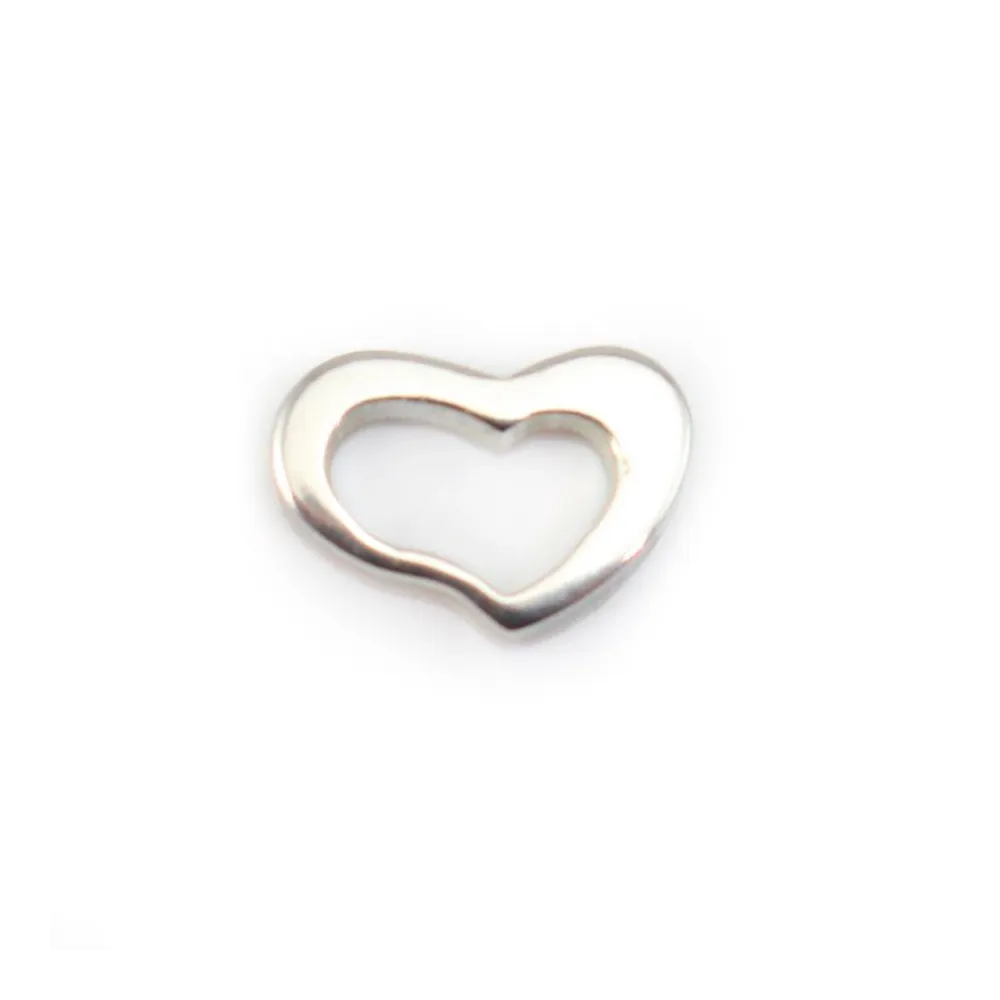 Intercalaire coeur Argent 925 5x7mm  x 1pc