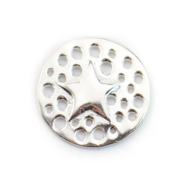 Intercalaire rond étoile Argent 925 14 mm x 1pc