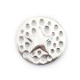 925 Sterling Silver round star spacer 14 mm x 1pc