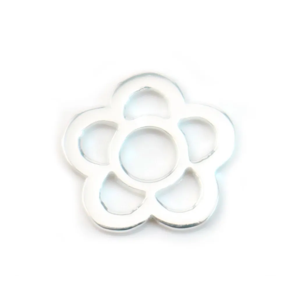 Intercalaire fleur  Argent  925 9mm x 2pcs