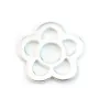 Intercalaire fleur  Argent  925 9mm x 2pcs