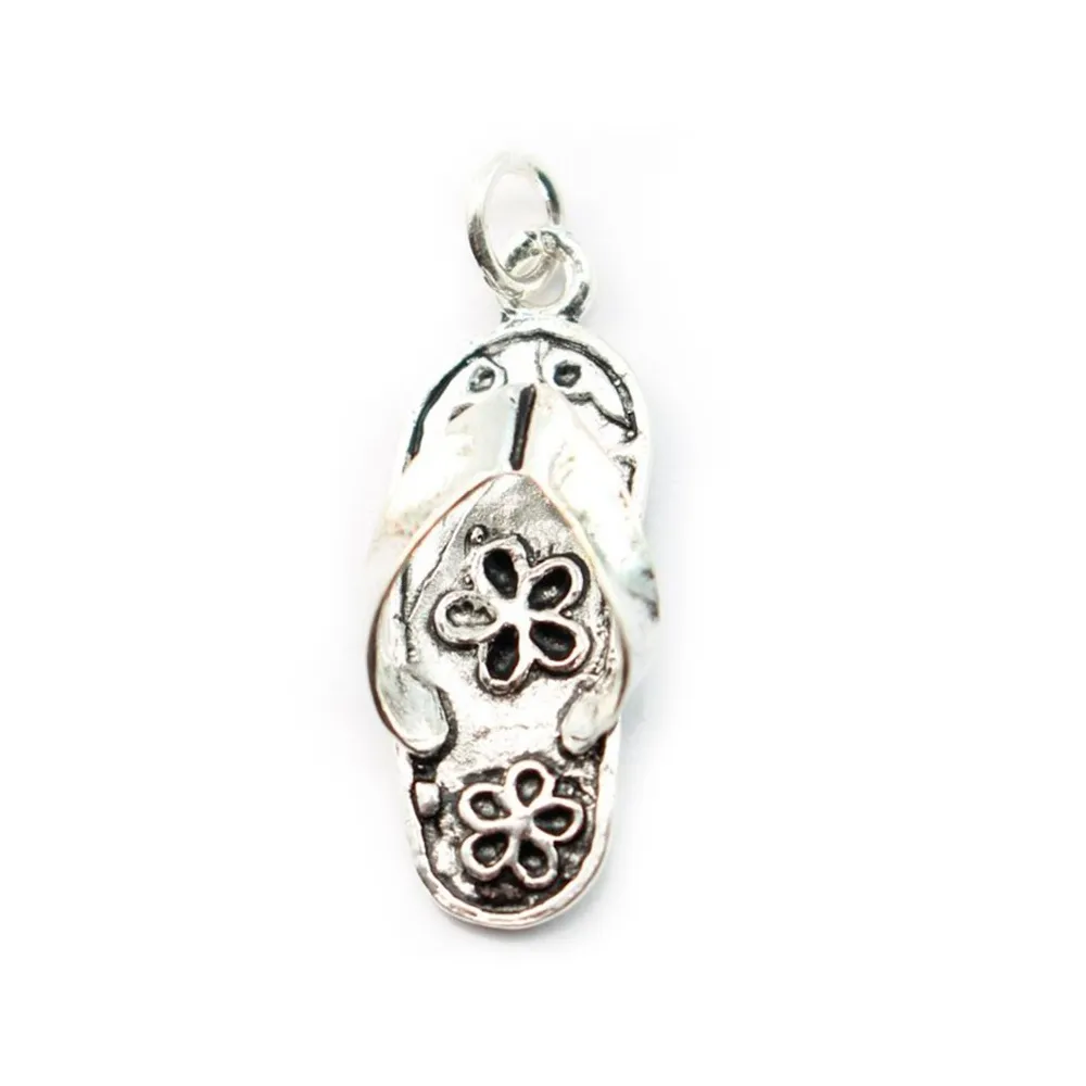 Argent 925  breloque chaussure 8x22mm avec anneau 5mmX 1pc