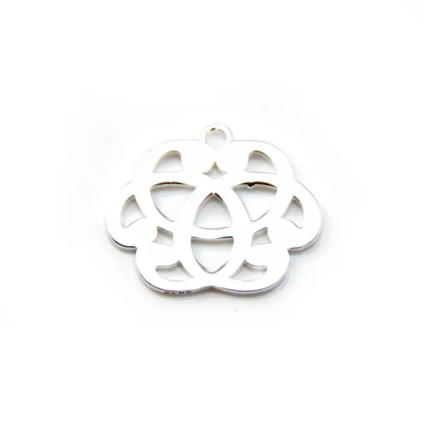Breloque celtique en argent 925 , 13.5x16mm x 1pc