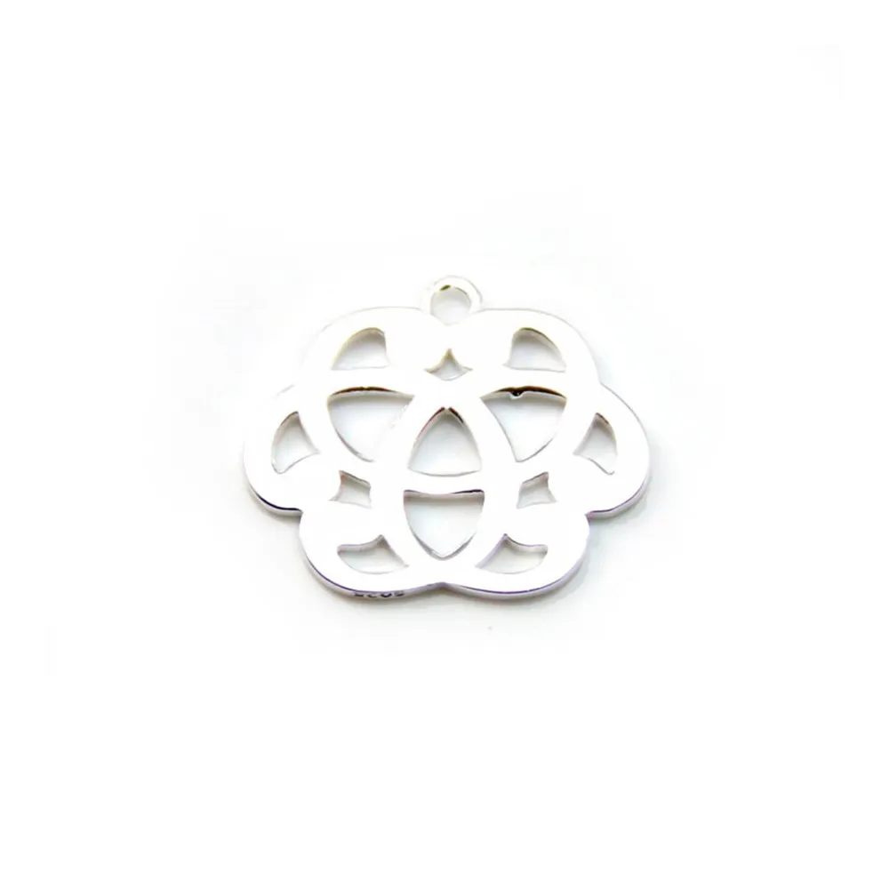 Breloque celtique en argent 925 , 13.5x16mm x 1pc