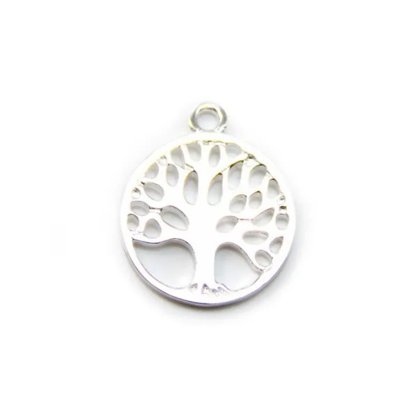 925 sterling silver tree ,13.7x16.7mm x 1pc 