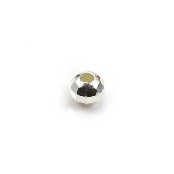 Argent 925 Boule Ronde facette 6mm x 6pcs