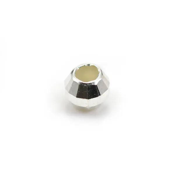 Boule Ronde à facettes  Argent 925 8mm x 2pcs