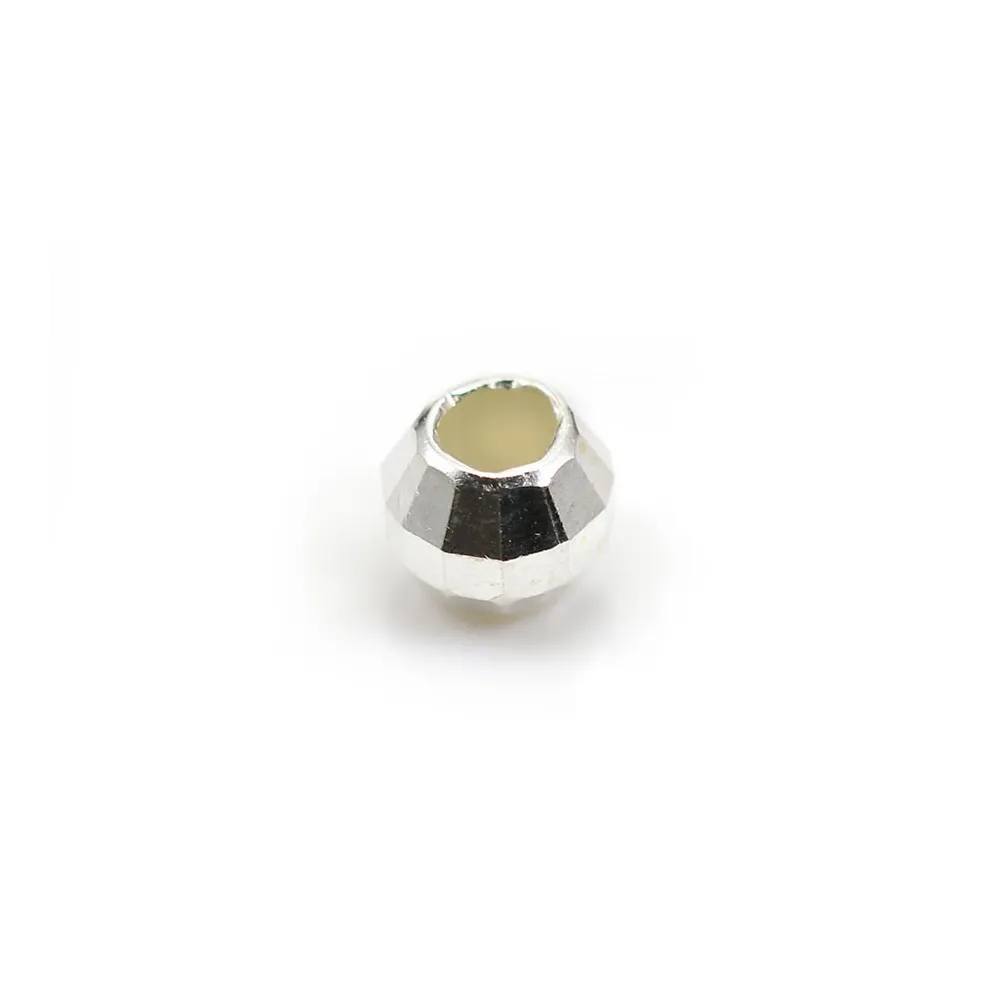 Boule Ronde à facettes  Argent 925 8mm x 2pcs