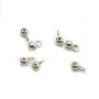 Stopper pour chaîne, argent 925, de forme ronde, avec anneau, 5.5x2.5mm x 10pcs