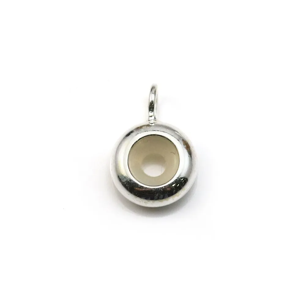 Stopper pour chaine, en argent 925, de forme ronde, mesurant 8mm x 1pc